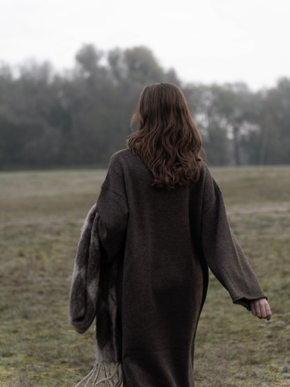 Sweater dress brown