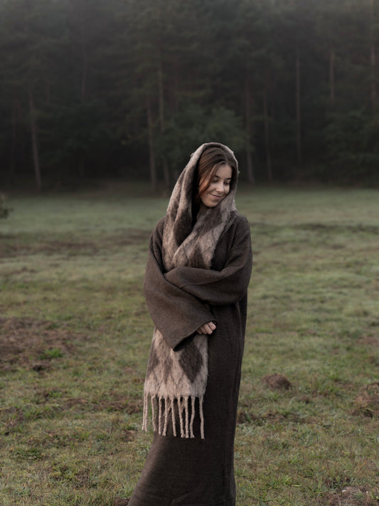 Sweater dress brown