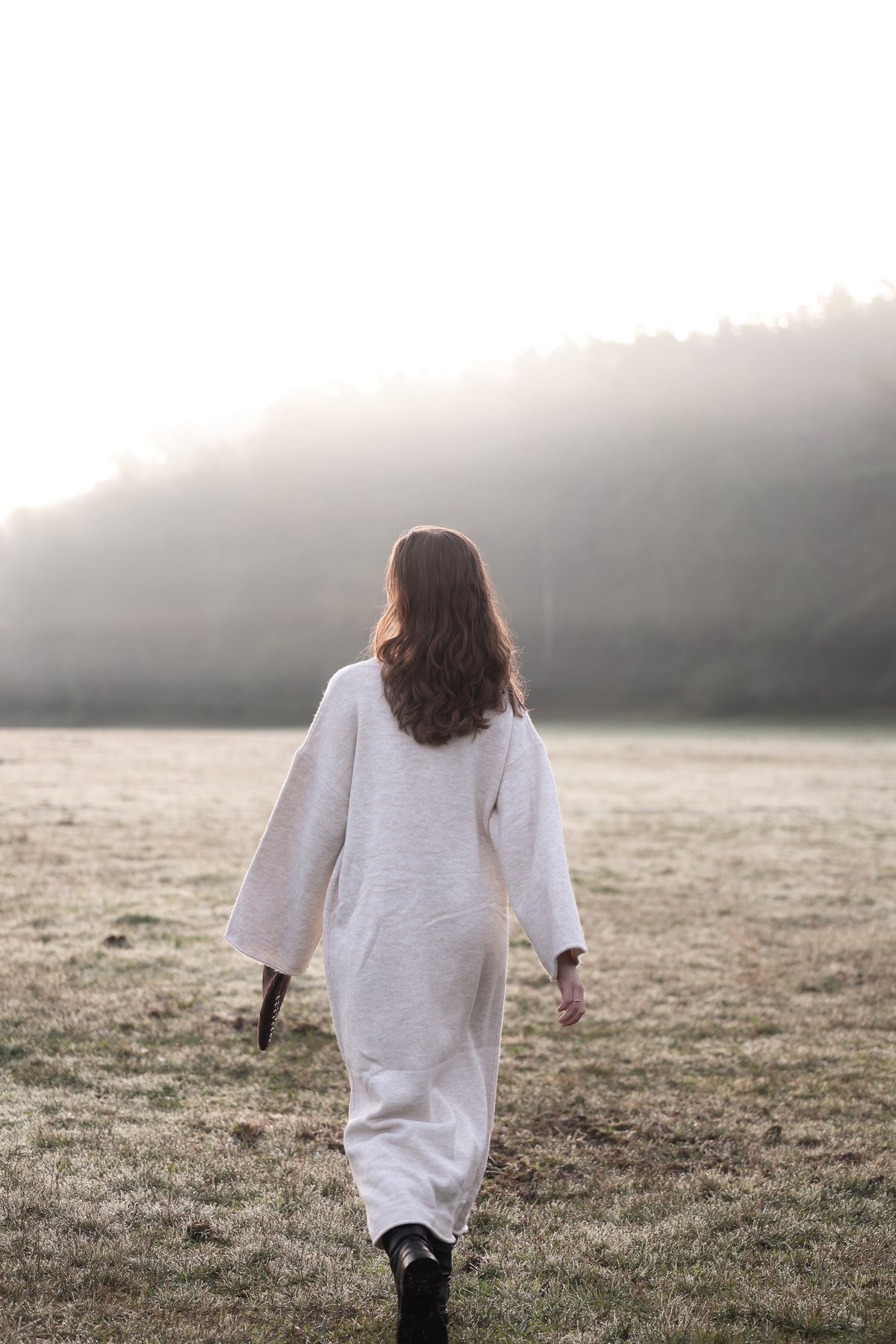 Sweater dress cream